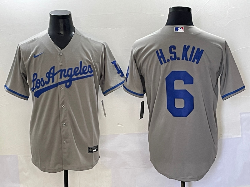 Men's Los Angeles Dodgers Hyeseong Kim #6 Gray Limited Jersey